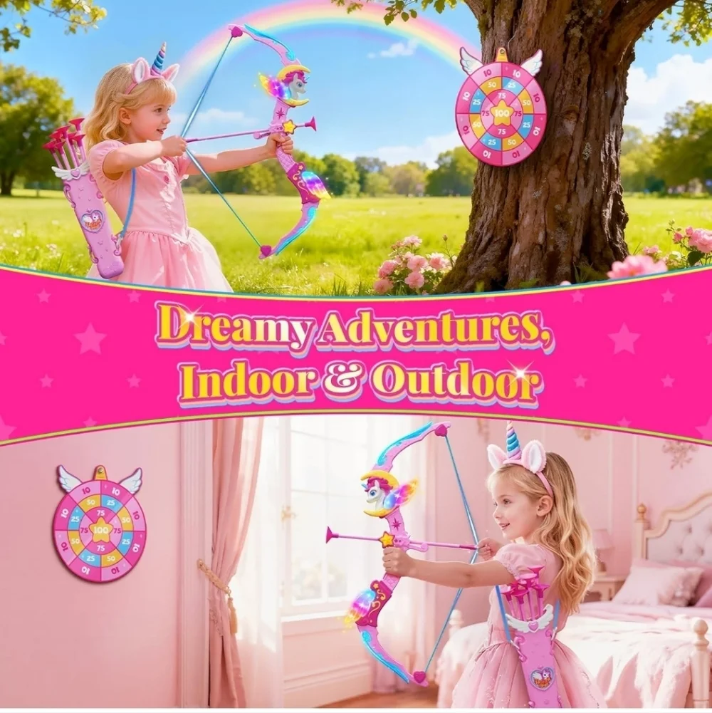 Pink Bow and Arrow Set for Kids